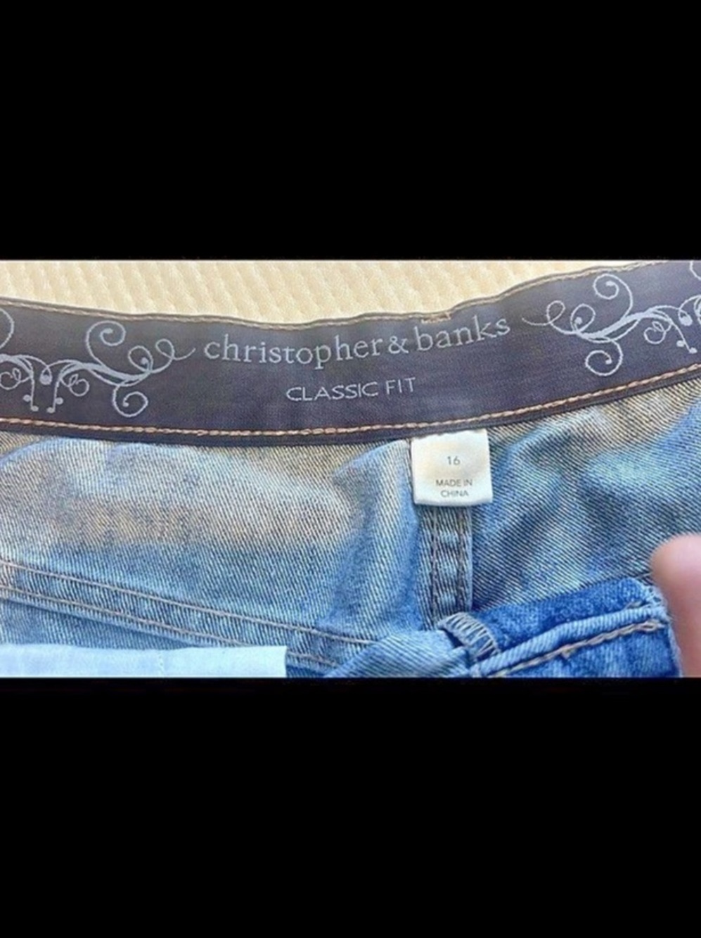 Christopher & Banks Classic Fit Wide Leg Capri Jeans 36 X 32 Womens Tag-16